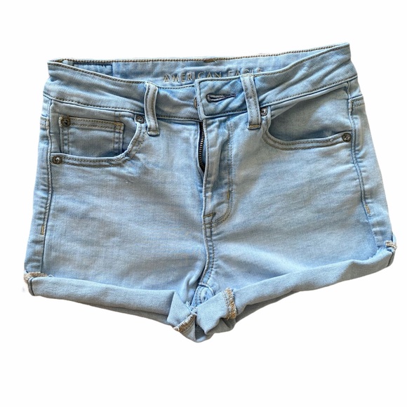 American Eagle HI Rise Shortie Shorts / Cutoff 4 - Picture 4 of 10